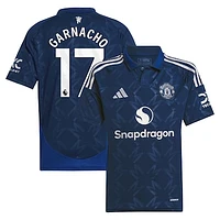 Youth adidas Alejandro Garnacho Navy Manchester United 2024/25 Replica Player Jersey