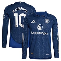 Men's adidas Marcus Rashford Navy Manchester United 2024/25 Away Authentic Long Sleeve Player Jersey