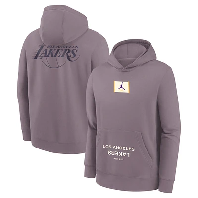 Youth Jordan Brand Purple Los Angeles Lakers Courtside Statement Edition Pullover Hoodie