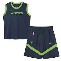 Preschool Navy Minnesota Timberwolves Mesh Tank Top and Shorts Set