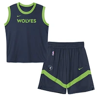 Preschool Navy Minnesota Timberwolves Mesh Tank Top and Shorts Set