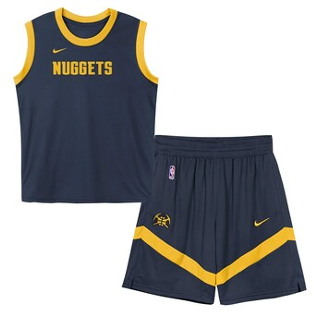 Preschool Navy Denver Nuggets Mesh Tank Top and Shorts Set