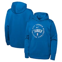 Youth Nike Blue Oklahoma City Thunder Performance Practice Spotlight Pullover Hoodie