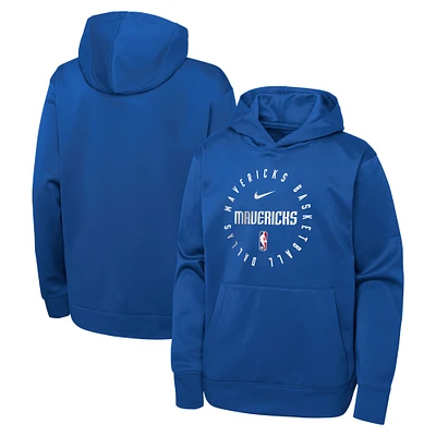 Youth Nike Royal Dallas Mavericks Performance Practice Spotlight Pullover Hoodie