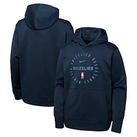 Youth Nike Navy Memphis Grizzlies Performance Practice Spotlight Pullover Hoodie