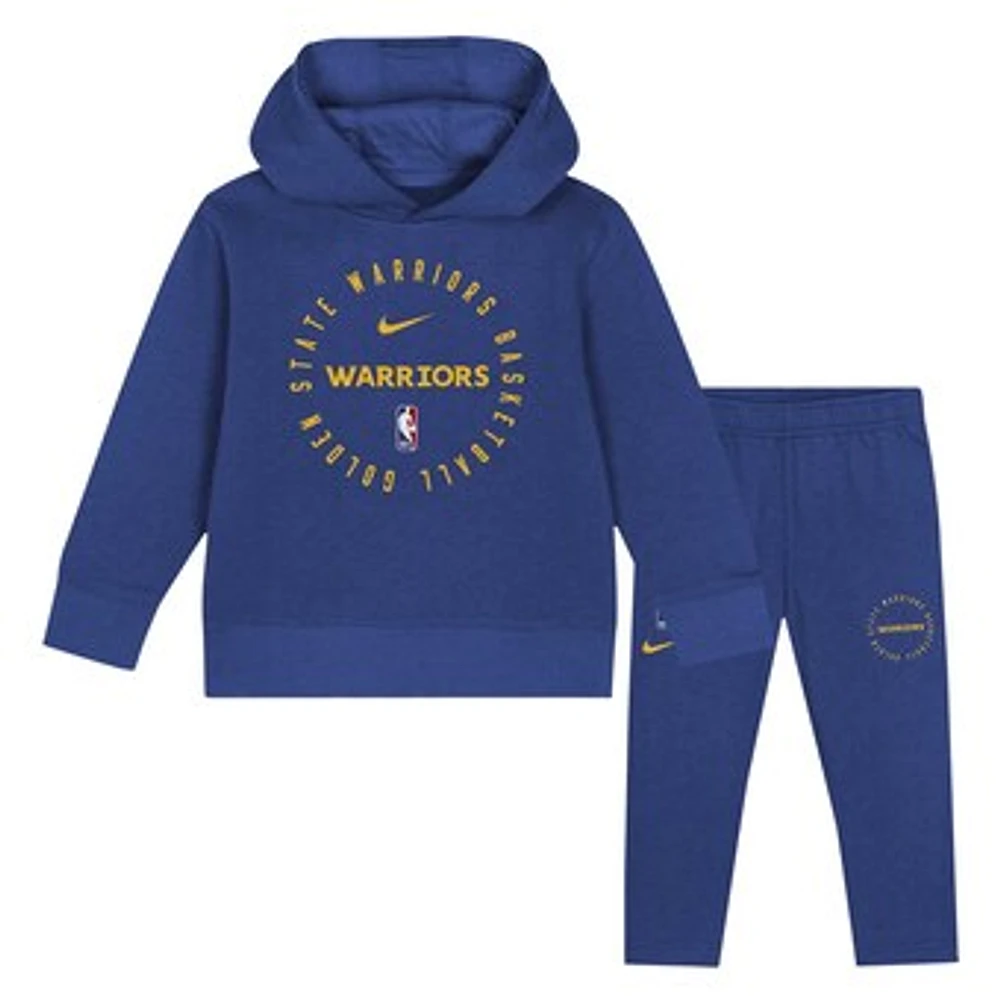 Toddler Nike Royal Golden State Warriors Practice Club Pullover Hoodie and Sweatpants Set