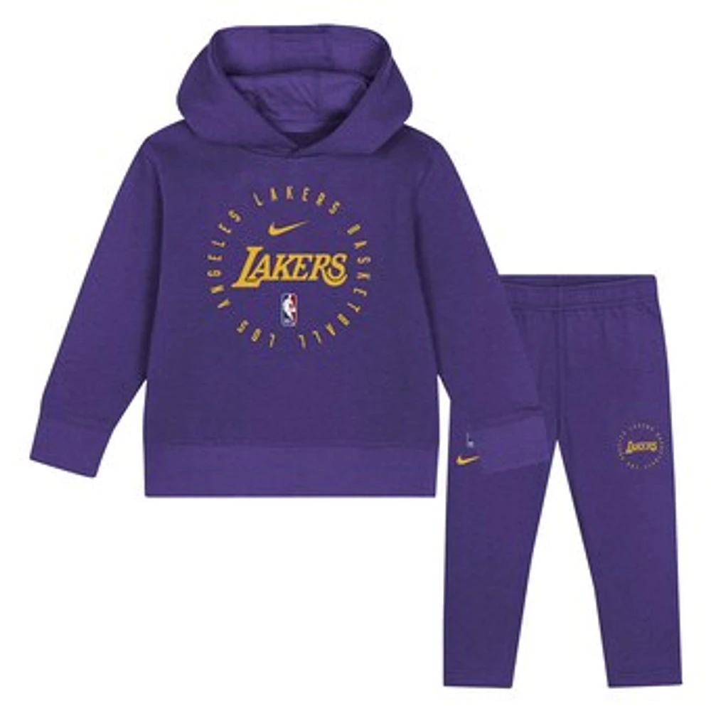 Toddler Nike Purple Los Angeles Lakers Practice Club Pullover Hoodie and Sweatpants Set