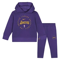 Toddler Nike Purple Los Angeles Lakers Practice Club Pullover Hoodie and Sweatpants Set