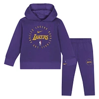 Toddler Nike Purple Los Angeles Lakers Practice Club Pullover Hoodie and Sweatpants Set