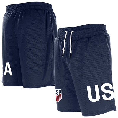 Men's 5th & Ocean by New Era  Navy USMNT Mesh Shorts