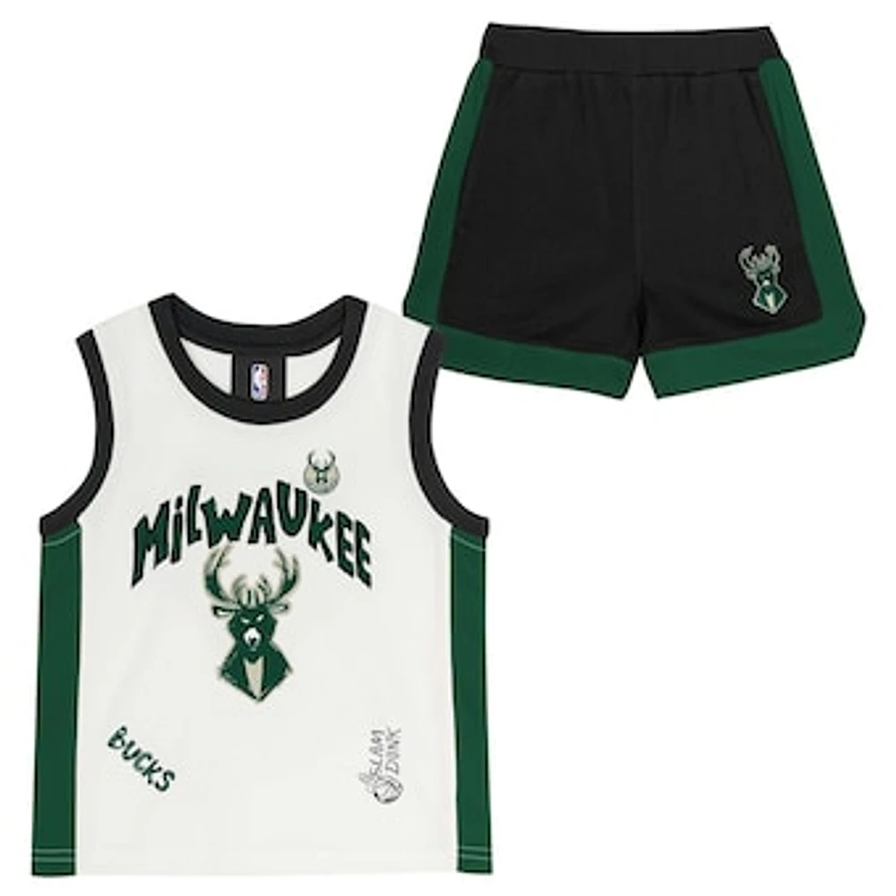 Preschool Milwaukee Bucks Mesh Tank Top and Shorts Set