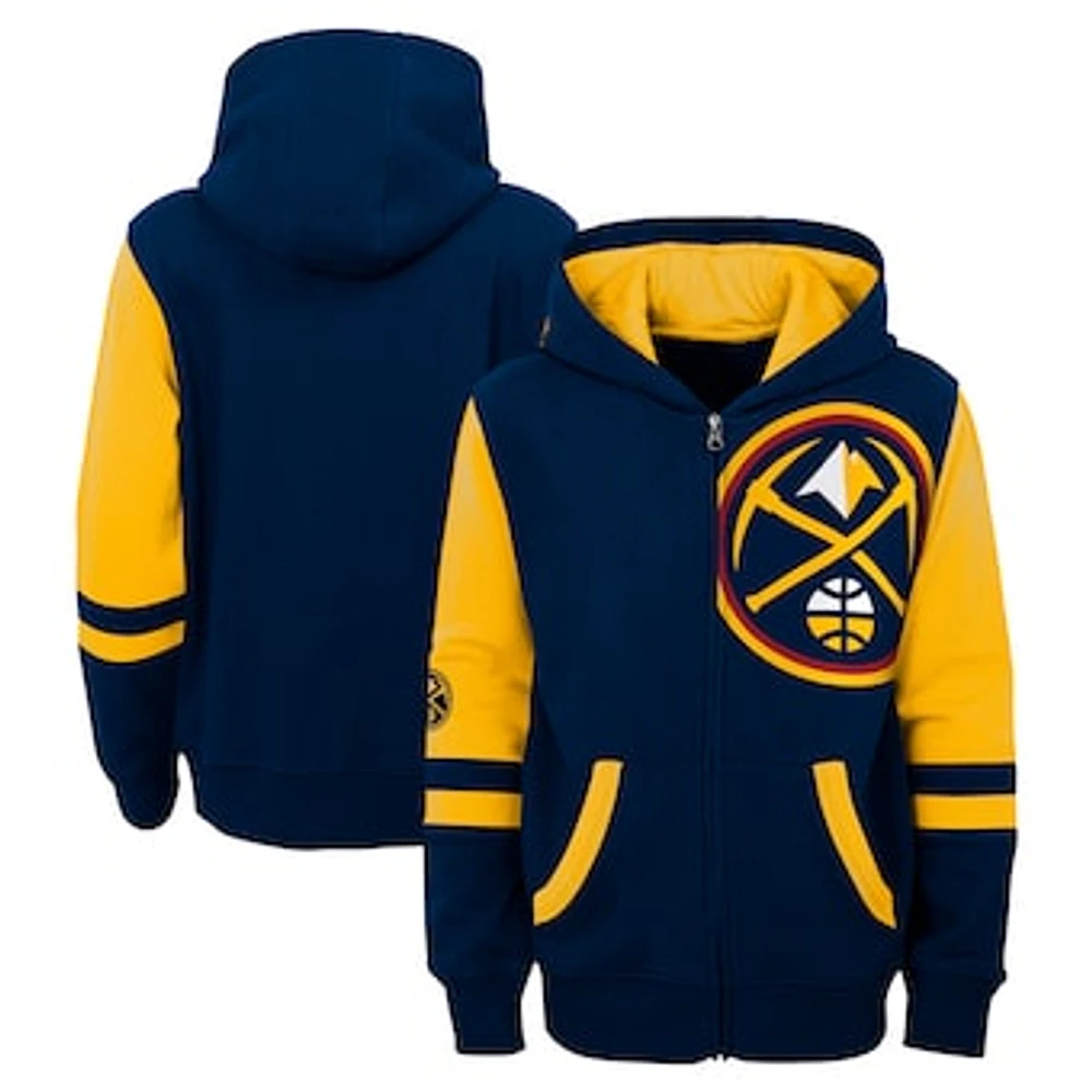 Preschool Navy Denver Nuggets Straight To The League Full-Zip Hoodie