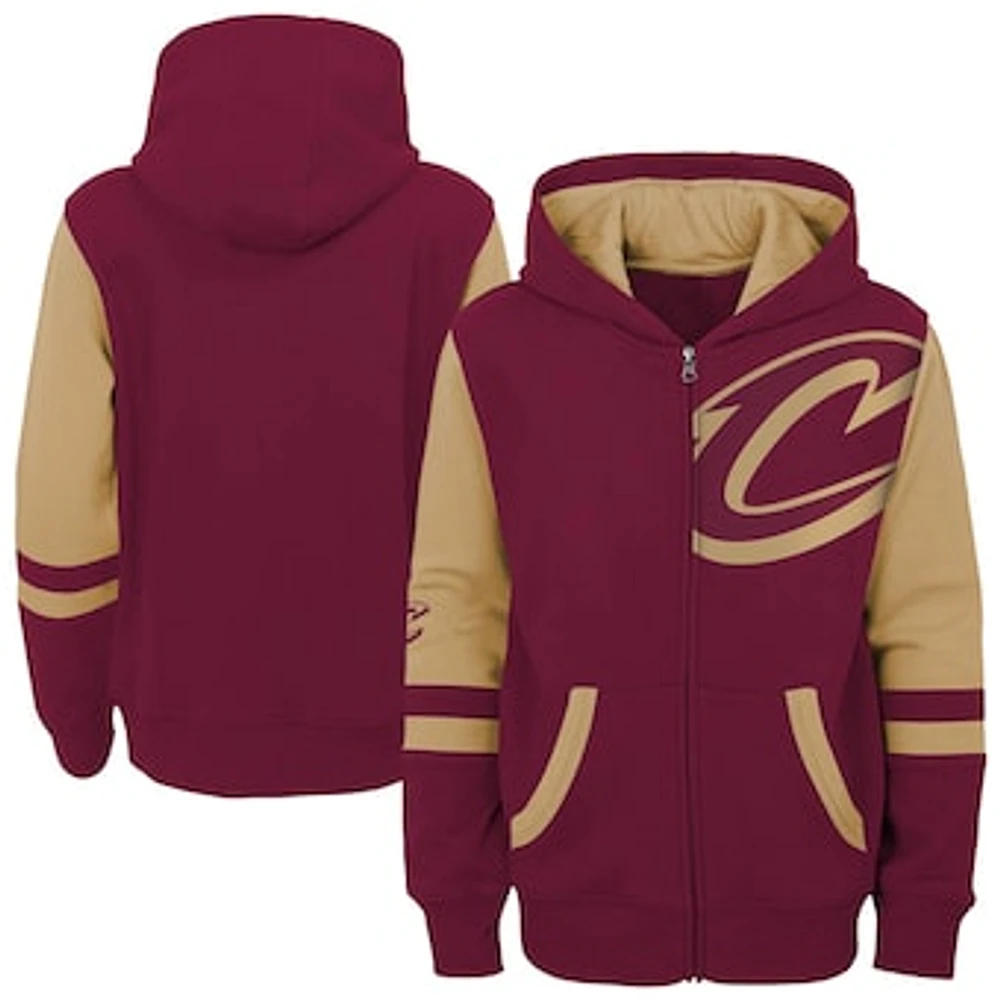 Preschool Wine Cleveland Cavaliers Straight To The League Full-Zip Hoodie