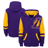 Preschool Purple Los Angeles Lakers Straight To The League Full-Zip Hoodie