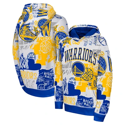 Youth  Royal Golden State Warriors Wild Style Pullover Hoodie