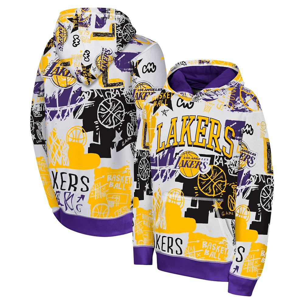 Youth  Gold Los Angeles Lakers Wild Style Pullover Hoodie