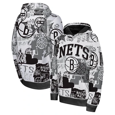 Youth  Black Brooklyn Nets Wild Style Pullover Hoodie