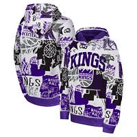 Youth  Purple Sacramento Kings Wild Style Pullover Hoodie