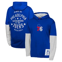 Youth Royal Philadelphia 76ers Small Ball Long Sleeve Hoodie T-Shirt