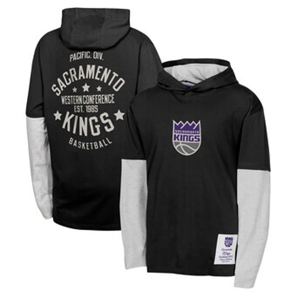 Youth Black Sacramento Kings Small Ball Long Sleeve Hoodie T-Shirt