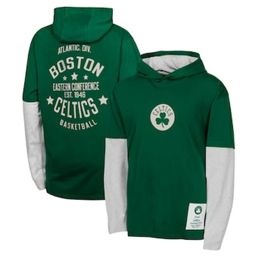 Youth Kelly Green Boston Celtics Small Ball Long Sleeve Hoodie T-Shirt