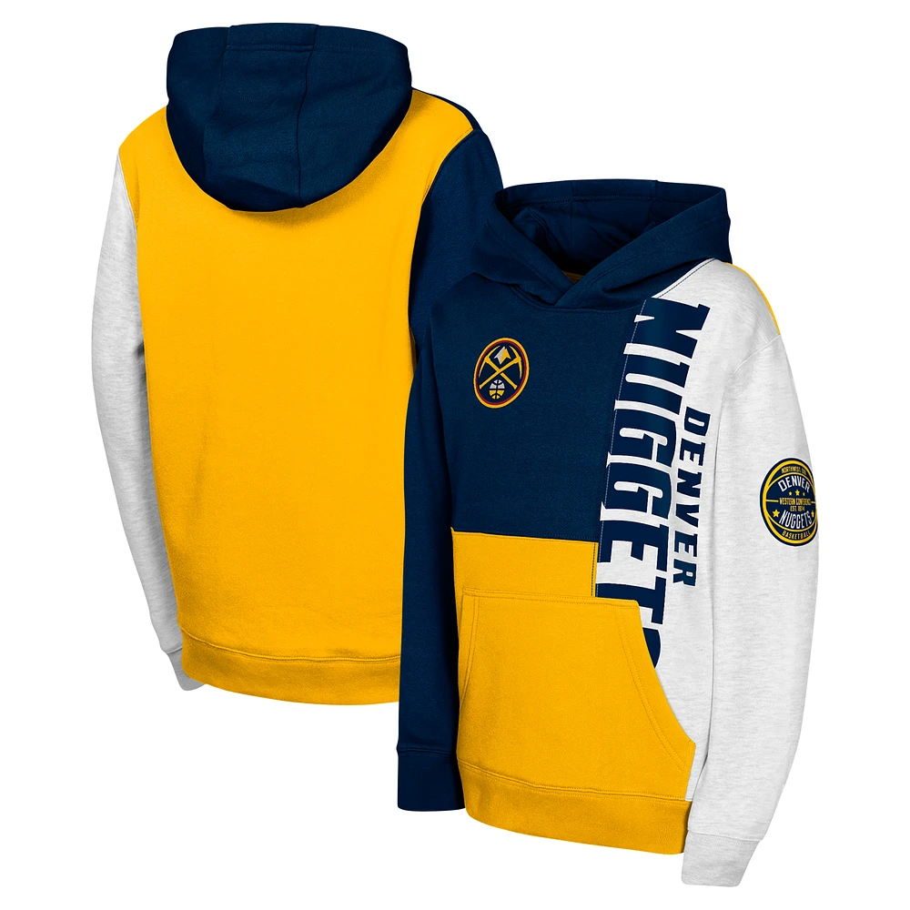 Youth  Navy Denver Nuggets Splash Pullover Hoodie