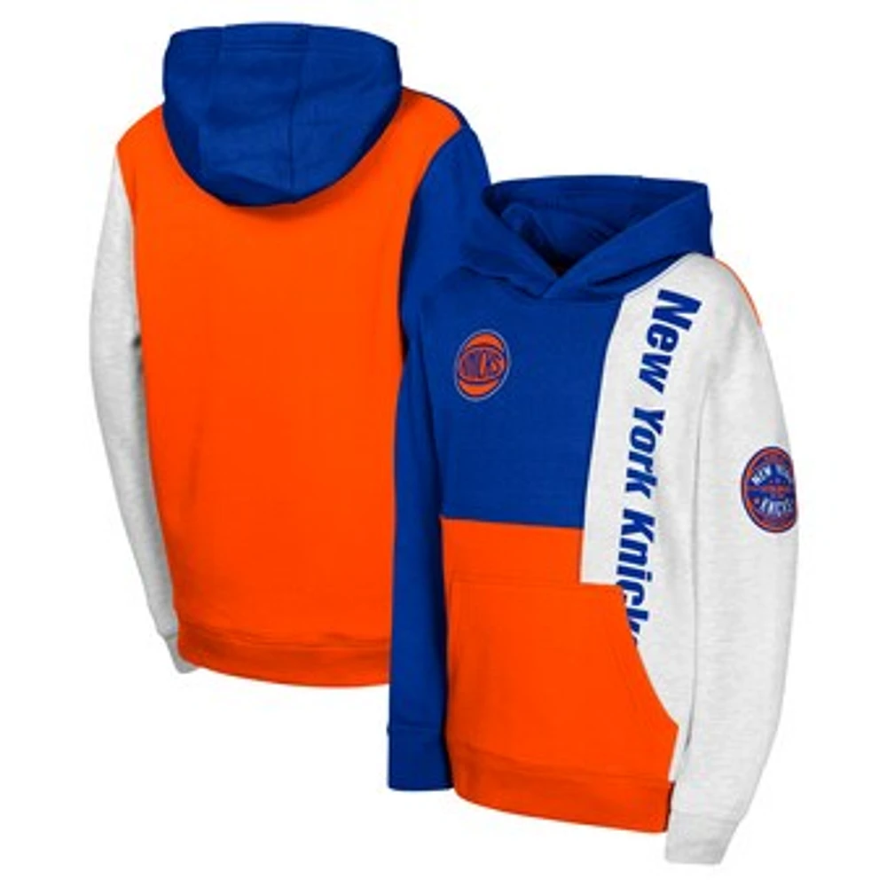 Youth  Blue New York Knicks Splash Pullover Hoodie