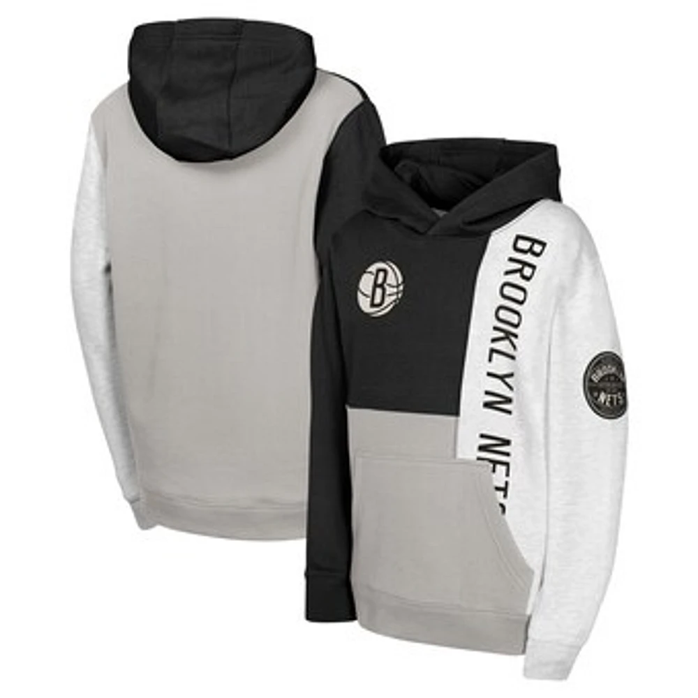 Youth  Black Brooklyn Nets Splash Pullover Hoodie