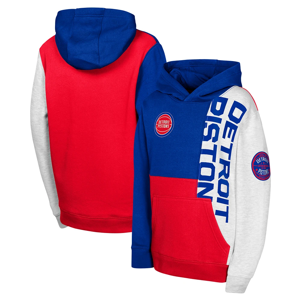 Youth  Blue Detroit Pistons Splash Pullover Hoodie