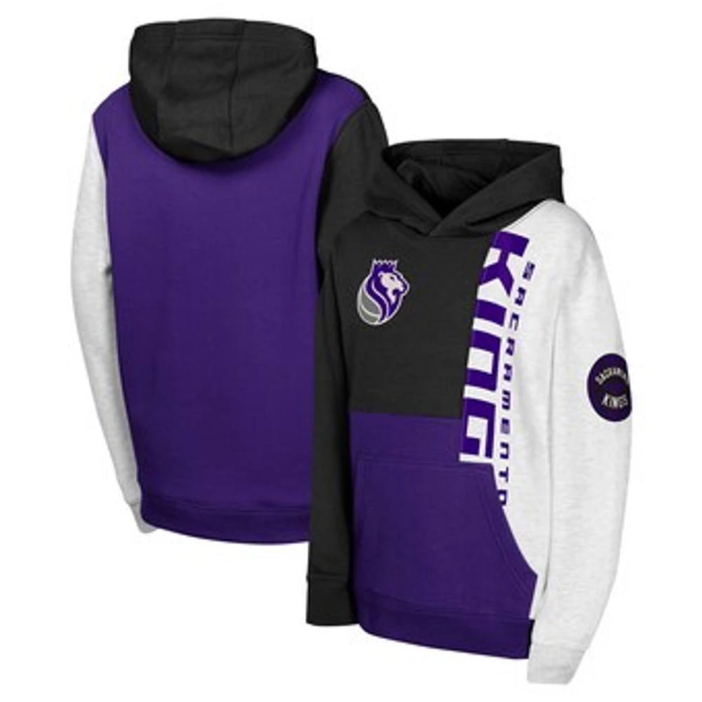 Youth  Black Sacramento Kings Splash Pullover Hoodie