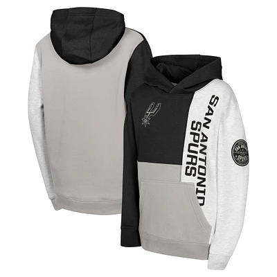 Youth  Black San Antonio Spurs Splash Pullover Hoodie