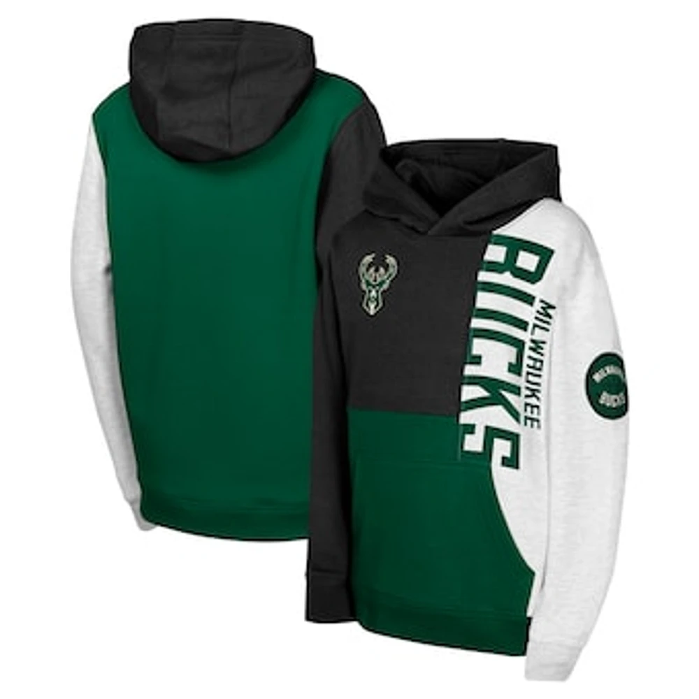 Youth  Black Milwaukee Bucks Splash Pullover Hoodie