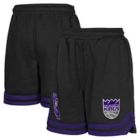 Youth Black Sacramento Kings Teardrop Fleece Shorts