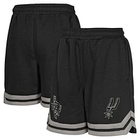 Youth Black San Antonio Spurs Teardrop Fleece Shorts