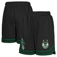 Youth Black Milwaukee Bucks Teardrop Fleece Shorts