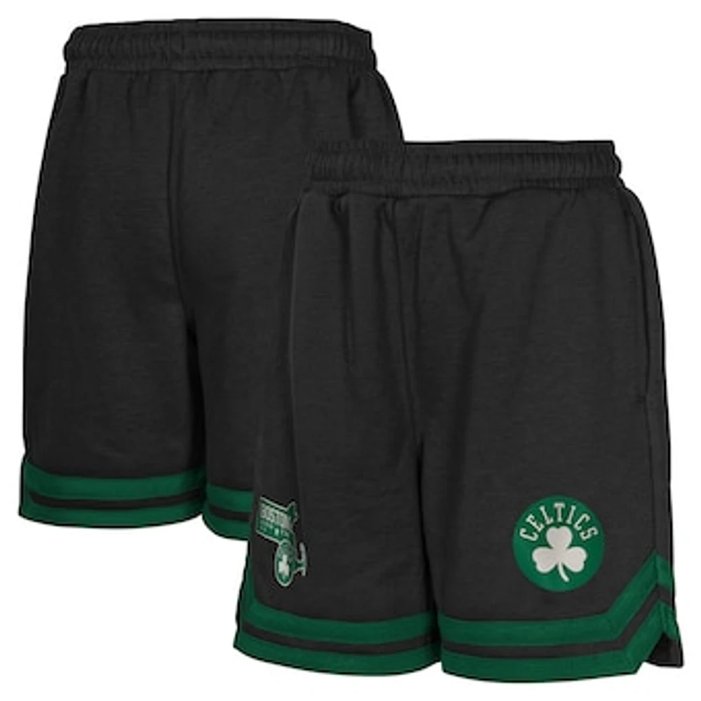 Youth Black Boston Celtics Teardrop Fleece Shorts