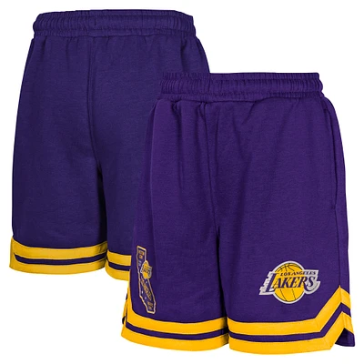 Youth Purple Los Angeles Lakers Teardrop Fleece Shorts