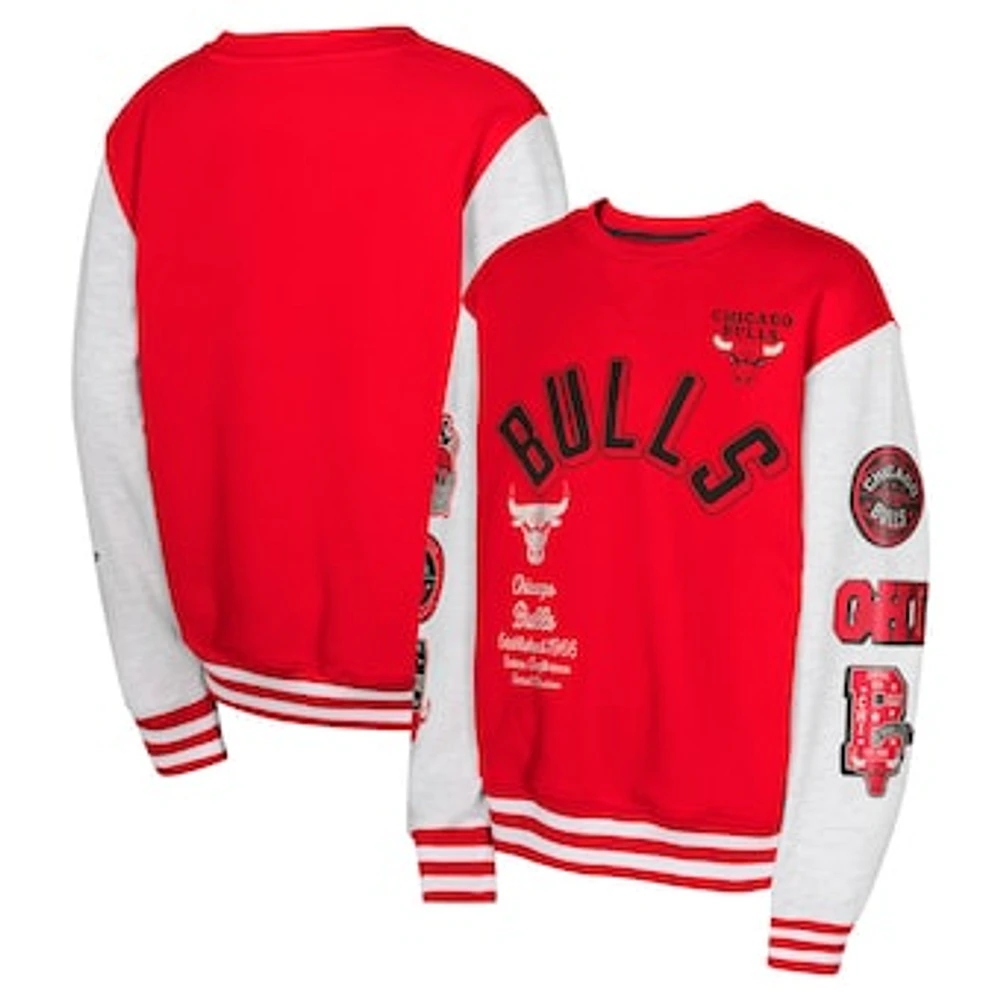 Youth Red Chicago Bulls Star Treatment Pullover Sweatshirt