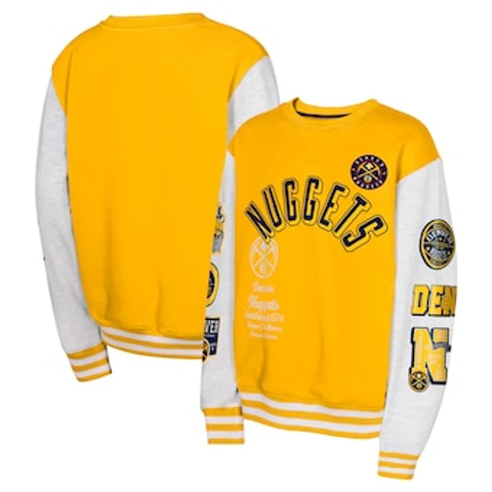 Youth Gold Denver Nuggets Star Treatment Pullover Sweatshirt