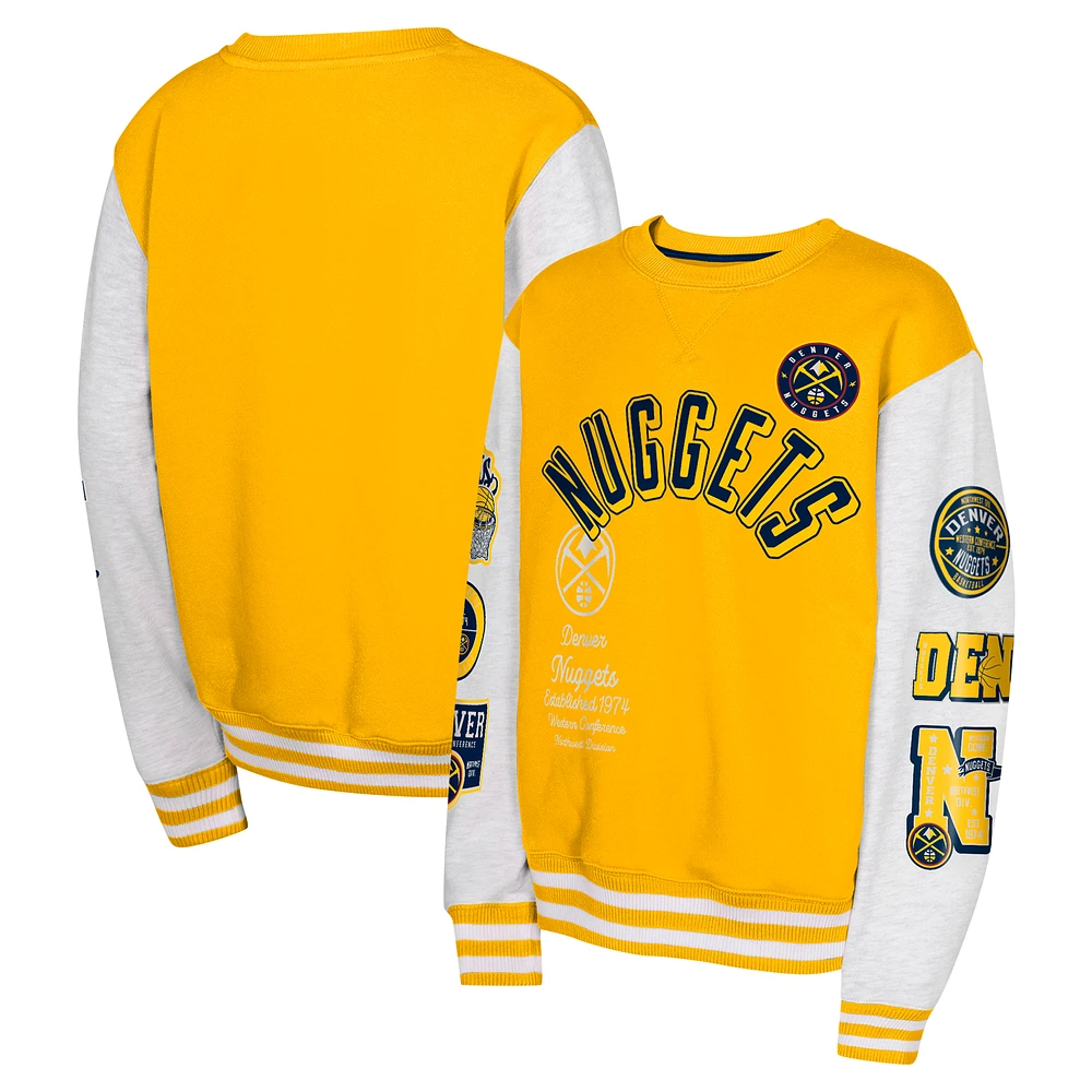 Youth Gold Denver Nuggets Star Treatment Pullover Sweatshirt