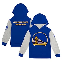 Toddler  Royal Golden State Warriors Fair Catch Fleece Pullover Hoodie