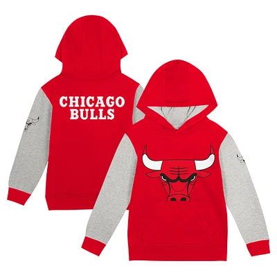 Toddler  Red Chicago Bulls Fair Catch Fleece Pullover Hoodie