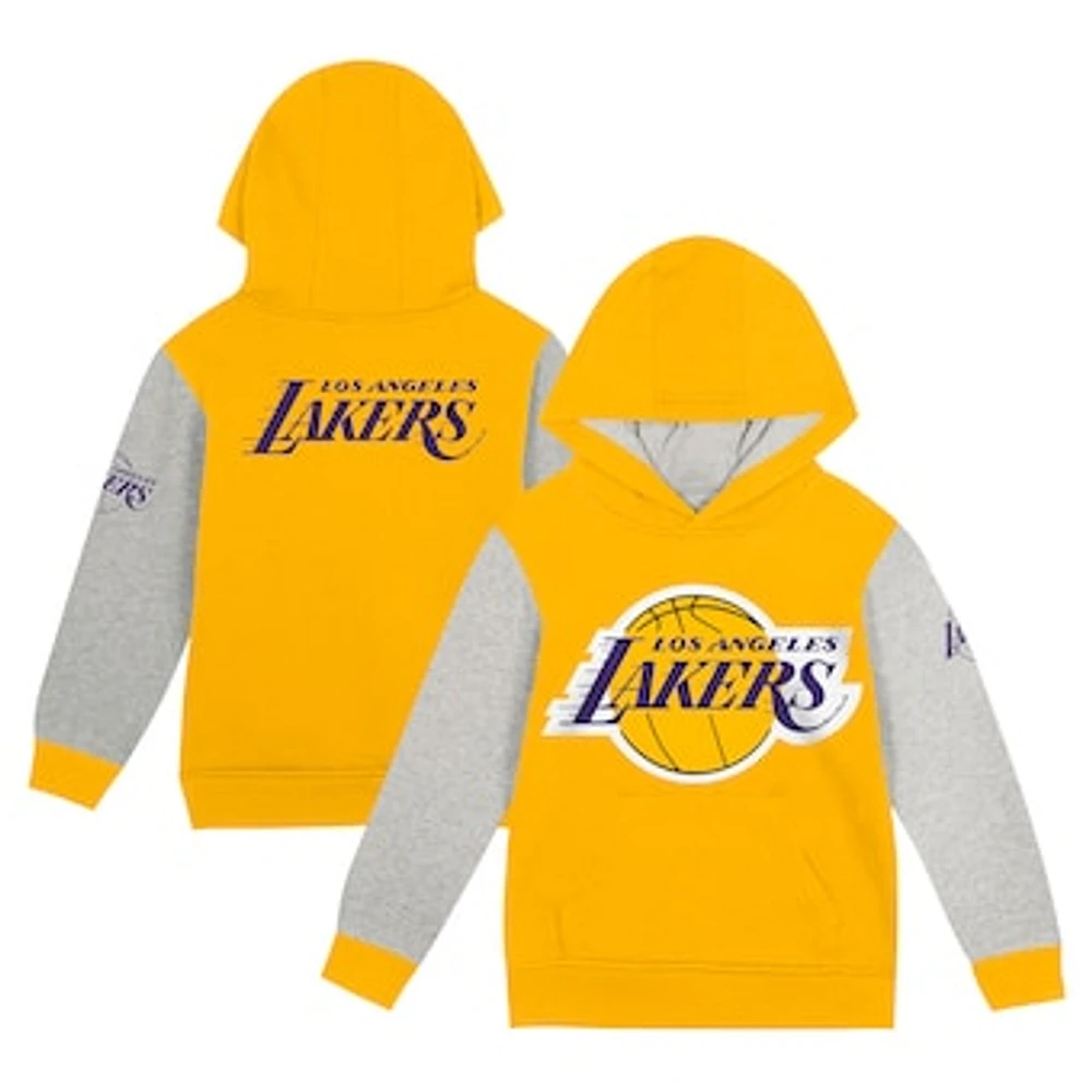 Toddler  Gold Los Angeles Lakers Fair Catch Fleece Pullover Hoodie