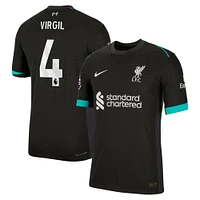 Men's Nike Virgil van Dijk Forest Green Liverpool 2024/25 Away Authentic Jersey