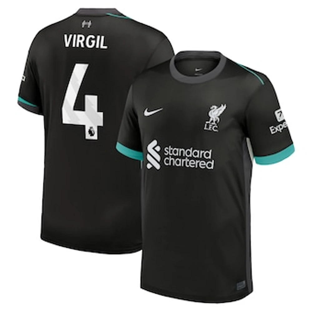 Men's Nike Virgil van Dijk Forest Green Liverpool 2024/25 Away Replica Jersey