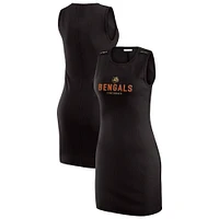 Women's WEAR by Erin Andrews x Gracie Hunt Black Cincinnati Bengals Ribbed Tank Dress