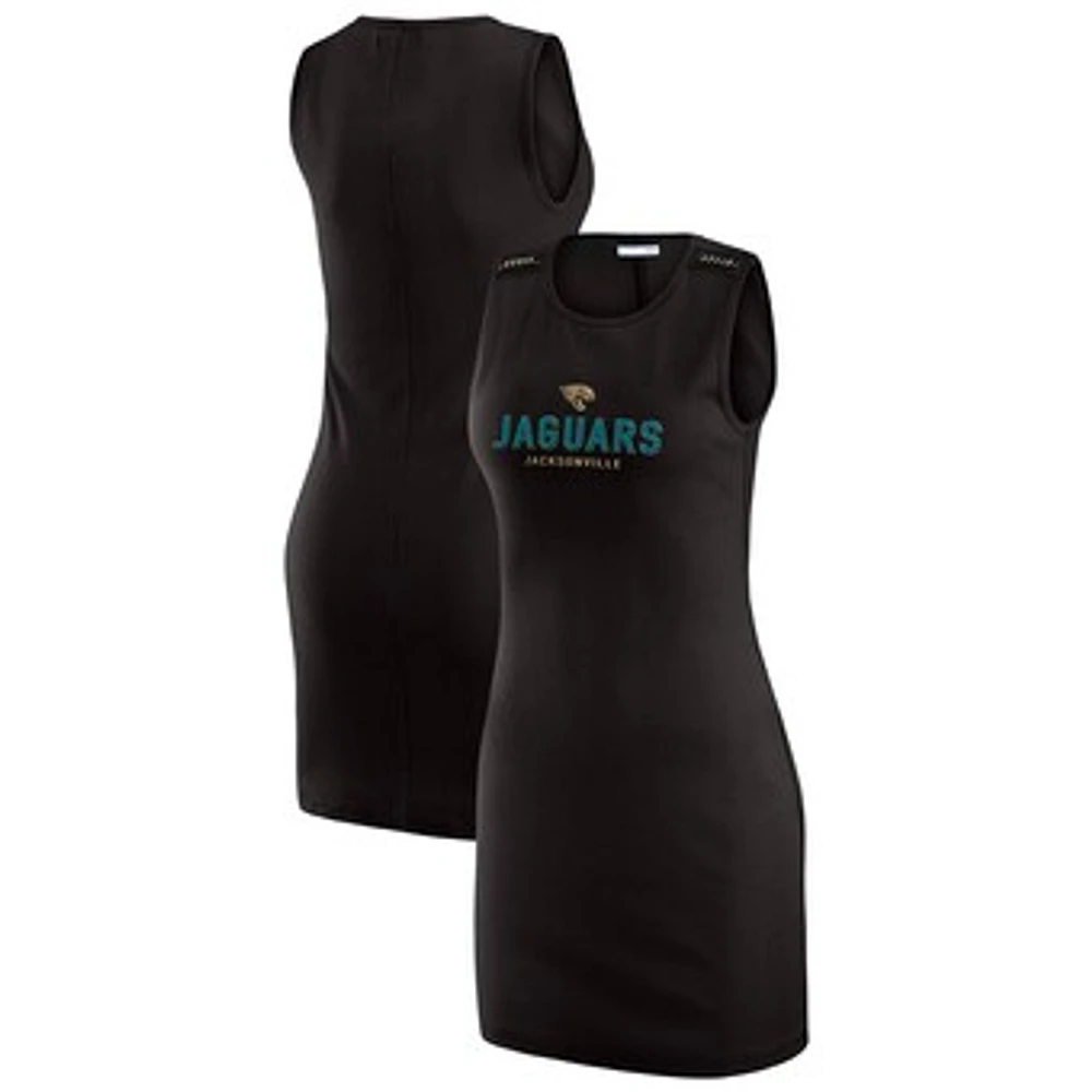 Women's WEAR by Erin Andrews x Gracie Hunt Black Jacksonville Jaguars Ribbed Tank Dress