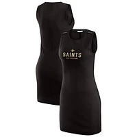 Women's WEAR by Erin Andrews x Gracie Hunt Black New Orleans Saints Ribbed Tank Dress