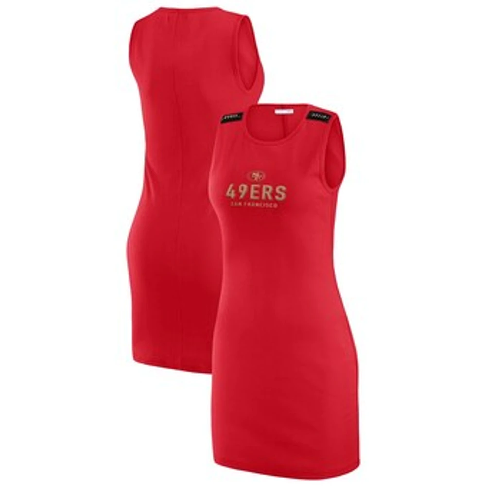 Women's WEAR by Erin Andrews x Gracie Hunt Scarlet San Francisco 49ers Ribbed Tank Dress