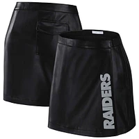 Women's WEAR by Erin Andrews x Gracie Hunt Black Las Vegas Raiders Wrap Skirt